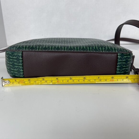 Fossil Crossbody Bag Green With Leather Trim - Picture 4 of 12
